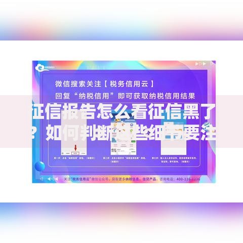 征信报告怎么看征信黑了？如何判断这些细节要注意