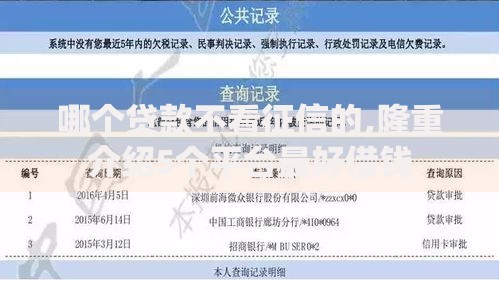 哪个贷款不看征信的,隆重介绍5个平台最好借钱