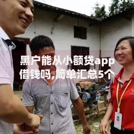 黑户能从小额贷app借钱吗,简单汇总5个第三方贷款平台