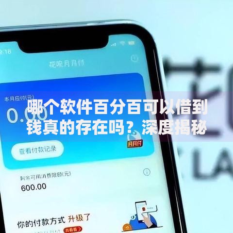 哪个软件百分百可以借到钱真的存在吗？深度揭秘