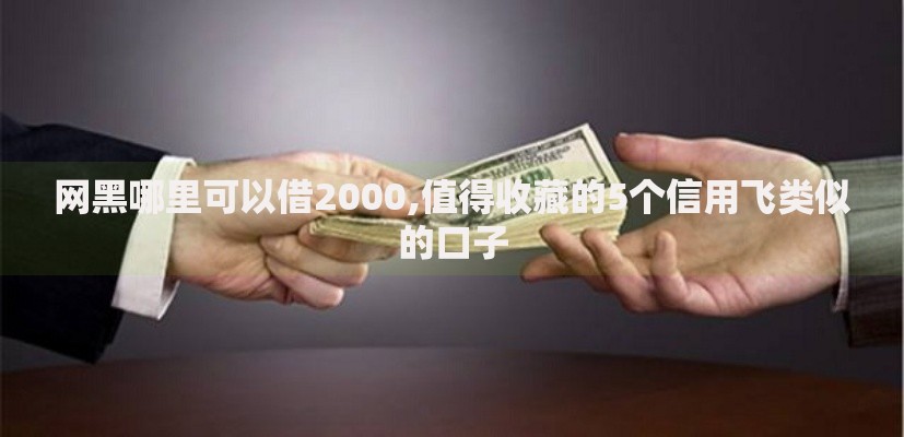 网黑哪里可以借2000,值得收藏的5个信用飞类似的口子