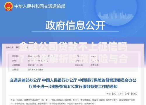 金融公司贷款不上征信吗？深度解析隐藏风险与合规选择