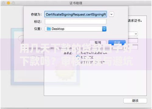 用几天下款的贷款口子好下款吗？审核流程与避坑指南