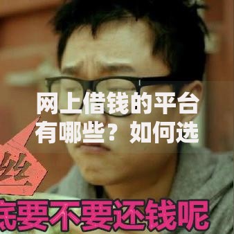 网上借钱的平台有哪些？如何选择安全可靠的渠道