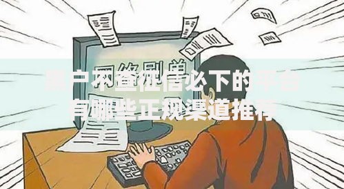 黑户不查征信必下的平台有哪些正规渠道推荐