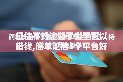 征信不好逾期了哪里可以借钱,简单汇总5个平台好借钱
