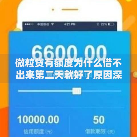 微粒贷有额度为什么借不出来第二天就好了原因深度解析