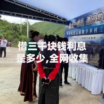 借三千块钱利息是多少,全网收集5个平台借钱比较容易