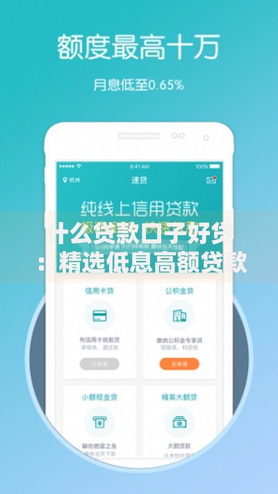 什么贷款口子好贷:精选低息高额贷款渠道推荐 什么贷款口子好贷:精选低息高额贷款渠道推荐