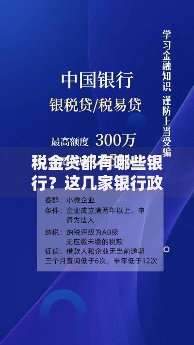 税金贷都有哪些银行?这几家银行政策最给力! 税金贷都有哪些银行?这几家银行政策最给力!