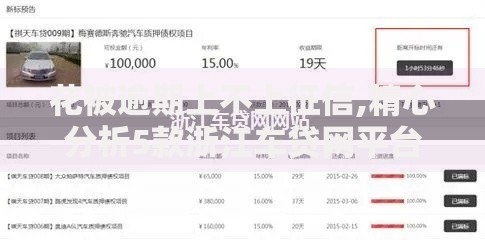 花被逾期上不上征信,精心分析5款浙江车贷网平台