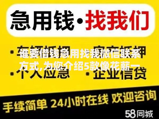 谁要借钱急用找我微信联系方式,为您介绍5款像花薪一样能借30天的口子 谁要借钱急用找我微信联系方式,为您介绍5款像花薪一样能借30天的口子