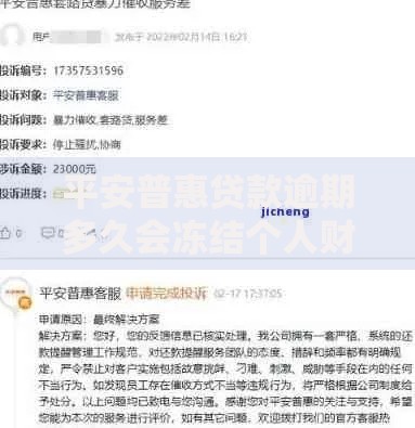 平安普惠贷款逾期多久会冻结个人财产？法律流程解析