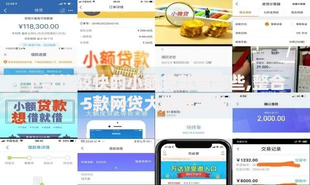 下款比较快的小额贷款有哪些,整合5款网贷大数据平台