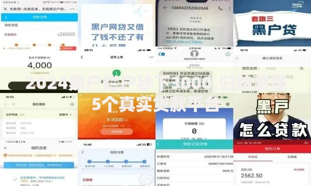 2024黑户烂户秒下3000,归纳整理5个真实贷款平台