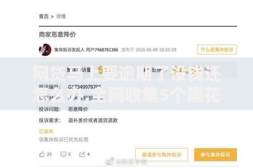 网贷马上要逾期了没钱还怎么办,全网收集5个黑花户下款口子