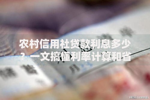 农村信用社贷款利息多少？一文搞懂利率计算和省钱技巧