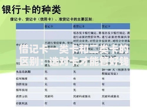 借记卡一类卡和二类卡的区别：选对卡才能管好钱袋子