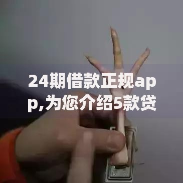 24期借款正规app,为您介绍5款贷款秒下的口子