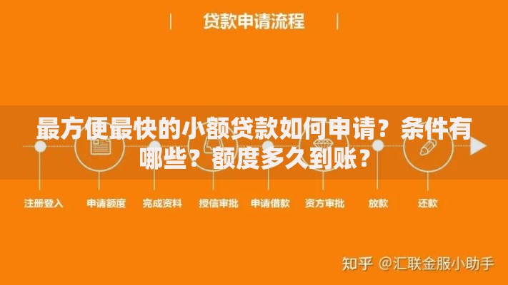 最方便最快的小额贷款如何申请？条件有哪些？额度多久到账？