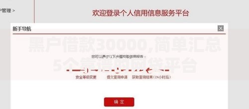 黑户借款30000,简单汇总5个靠谱的网贷平台