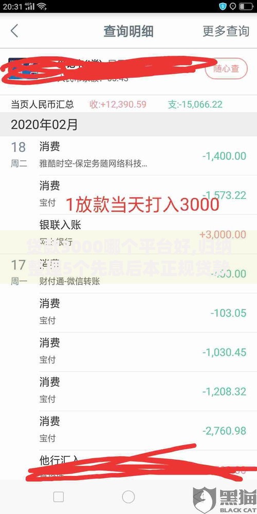 贷款3000哪个平台好,归纳整理5个先息后本正规贷款平台