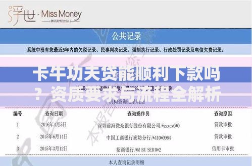 卡牛功夫贷能顺利下款吗?资质要求与流程全解析 卡牛功夫贷能顺利下款吗?资质要求与流程全解析