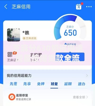 芝麻分630如何申请房屋按揭贷款全流程详解