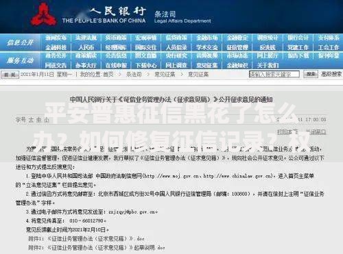 平安普惠征信黑花了怎么办？如何修复征信记录？权威指南助您恢复信用