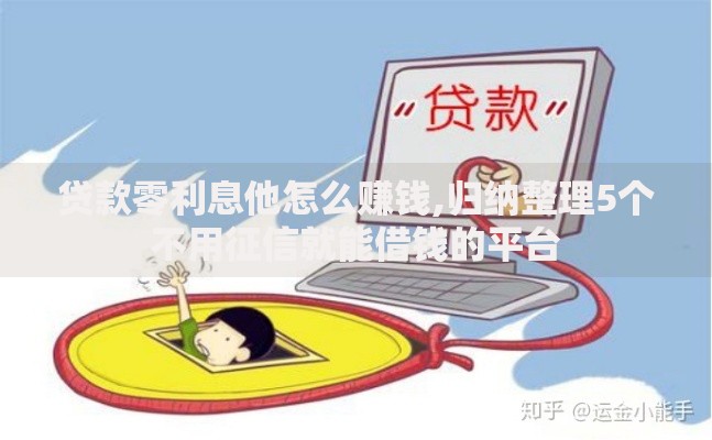 贷款零利息他怎么赚钱,归纳整理5个不用征信就能借钱的平台