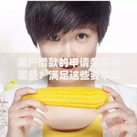 黑户借款的申请条件有哪些？满足这些要求即可申请