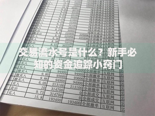 交易流水号是什么？新手必知的资金追踪小窍门