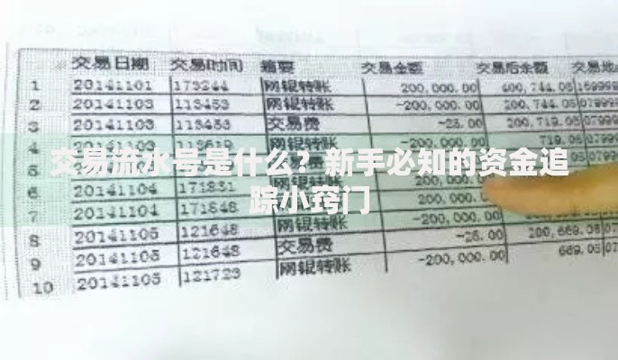 交易流水号是什么？新手必知的资金追踪小窍门