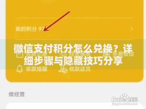 微信支付积分怎么兑换？详细步骤与隐藏技巧分享