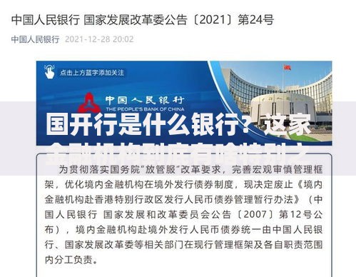 国开行是什么银行？这家金融机构到底有啥特别之处