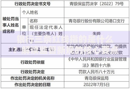 银行三条红线指的是什么？解读监管新规的核心要点