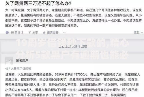 19周岁借钱秒下款的,精心分析5款黑户有逾期也能必过的口子
