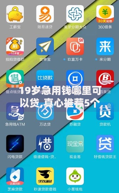 19岁急用钱哪里可以贷,真心推荐5个网贷贷款平台