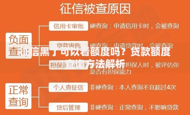 征信黑了可以看额度吗？贷款额度查询方法解析