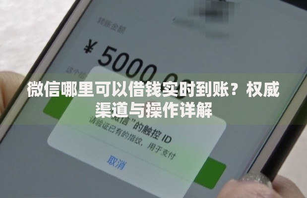 微信哪里可以借钱实时到账？权威渠道与操作详解
