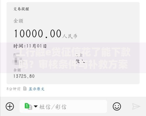 工行融e贷征信花了能下款吗？审核条件与补救方案解析