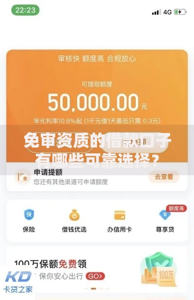 免审资质的借款口子有哪些可靠选择？