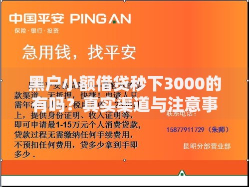 黑户小额借贷秒下3000的有吗？真实渠道与注意事项解析