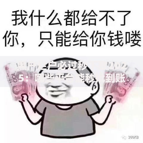 黑户烂户必过秒下款2025：哪些平台能秒批到账？