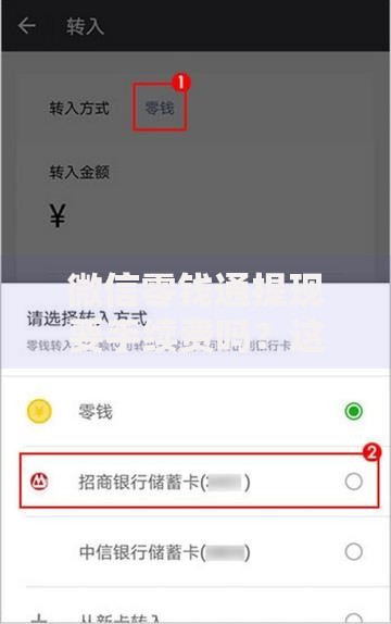 微信零钱通提现要手续费吗？这3招教你免费到账