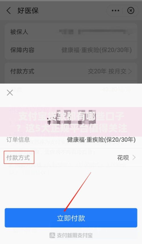 支付宝贷款都有哪些口子？这5大正规平台值得关注