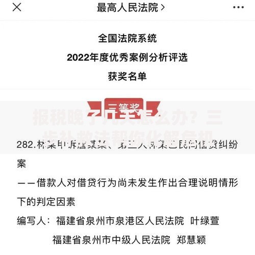 报税晚了几天怎么办？三步补救法帮你化解危机