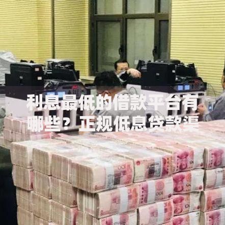 利息最低的借款平台有哪些？正规低息贷款渠道推荐