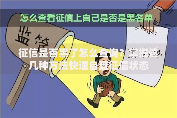 征信是否黑了怎么查询？掌握这几种方法快速自查征信状态