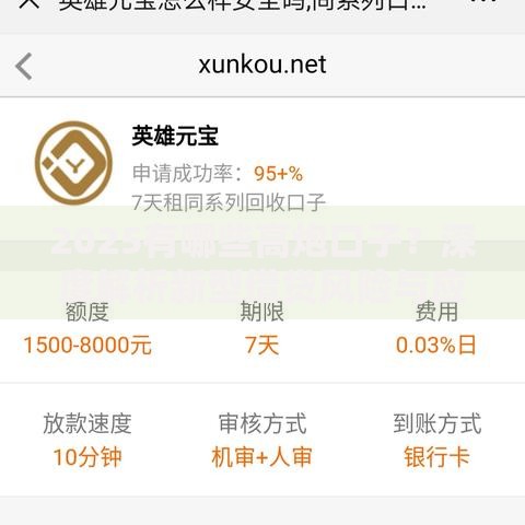 2025有哪些高炮口子？深度解析新型借贷风险与应对
